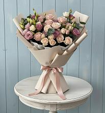 Букет цветов из:  Розы и Лизиантусы #REPLACE_PRED# Песках Воронежской области