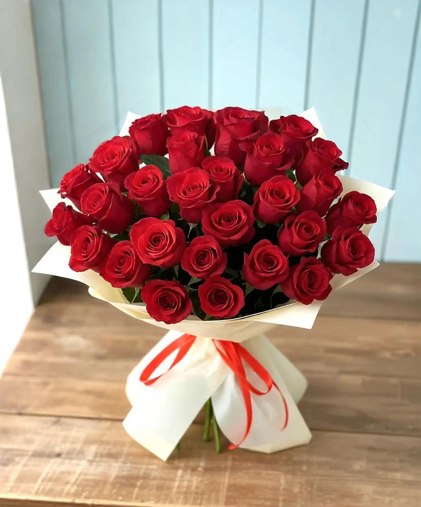 Букет 29 Красных роз в Песках Воронежской области