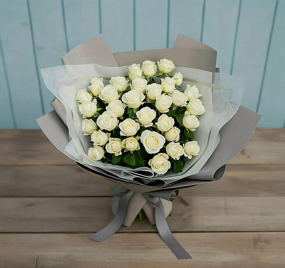 Букет Белоснежная нежность в Песках Воронежской области