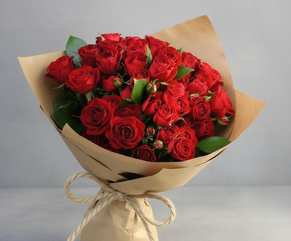 Букет Любовный роман в Песках Воронежской области