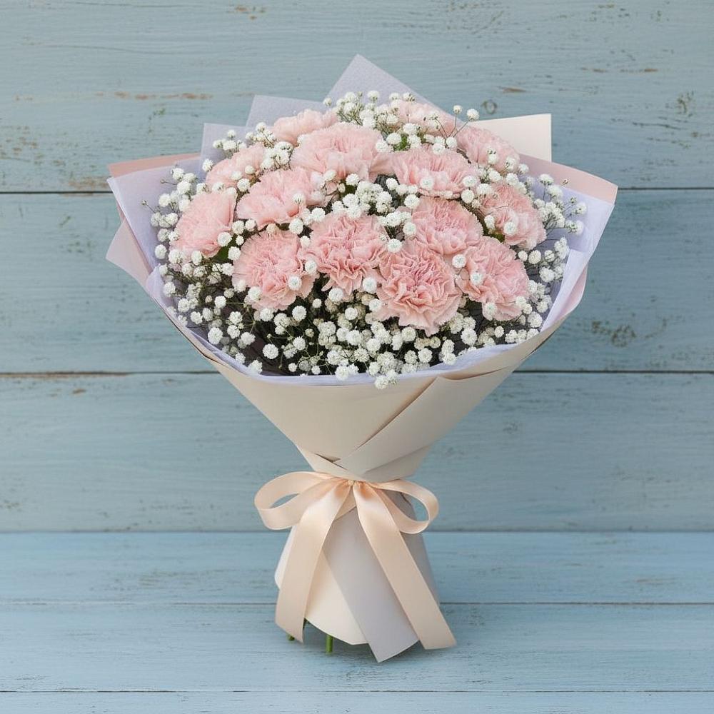 Букет цветов из: Гвоздики в Песках Воронежской области