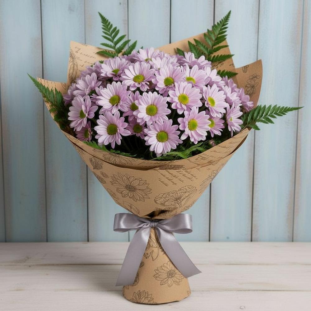 Букет цветов из: Хризантемы в Песках Воронежской области