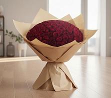 Букет 101 Красная роза в Песках Воронежской области