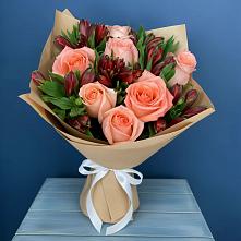 Букет цветов из:  Розы и Альстромерии #REPLACE_PRED# Песках Воронежской области