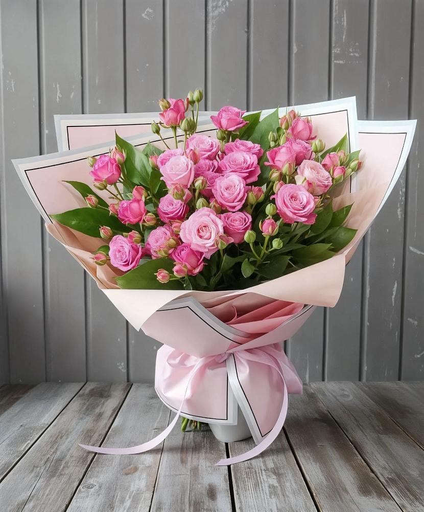 Букет Розовый кустик в Песках Воронежской области