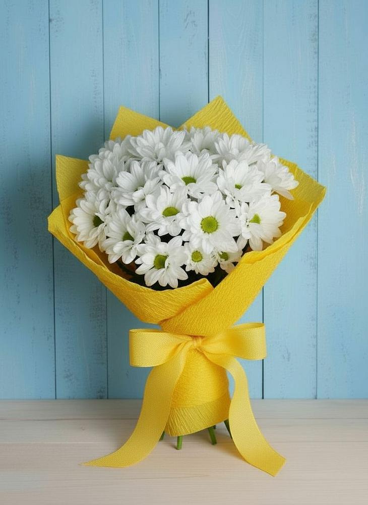 Букет цветов из: Хризантемы в Песках Воронежской области