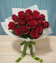 Букет Красные розы в Песках Воронежской области