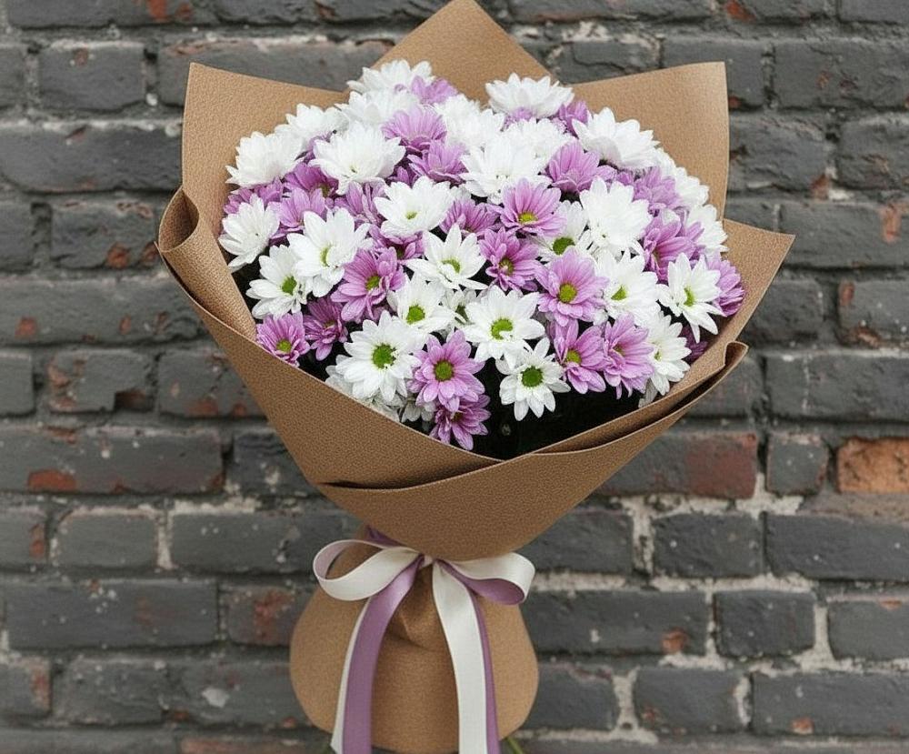 Букет цветов из: Хризантемы в Песках Воронежской области