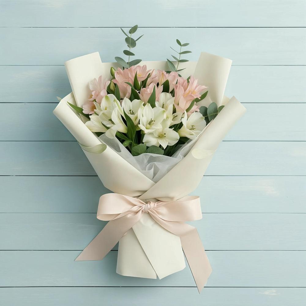 Букет цветов из: Альстромерии в Песках Воронежской области