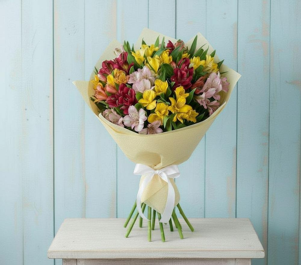 Букет цветов из: Альстромерии в Песках Воронежской области