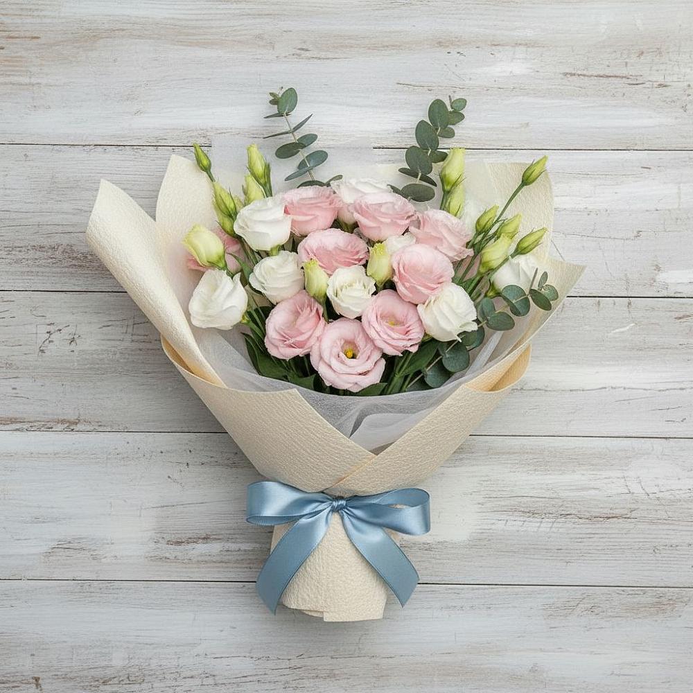 Букет цветов из: Лизиантусы в Песках Воронежской области